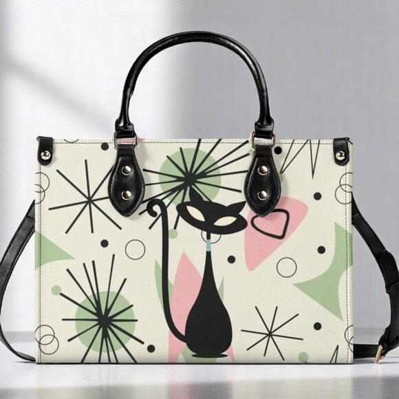 Atomic Cat Mid Century Modern Starburst Satchel - NWT - Picture 1 of 5